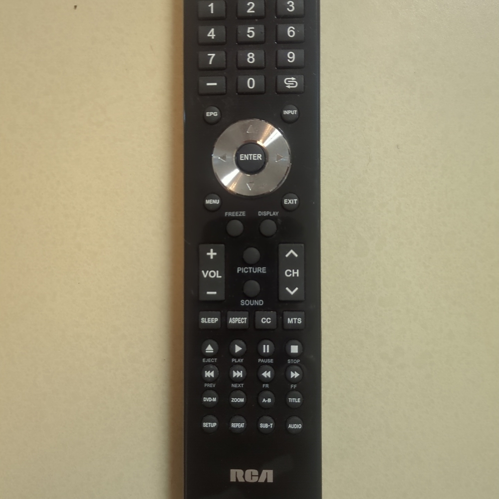 RCA Black Media Streamer Remote Control